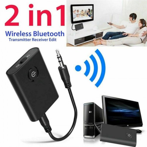Wireless 2 in 1 Bluetooth 5.0 Transmitter & Receiver A2DP Audio 3.5mm Jack Aux Adapter